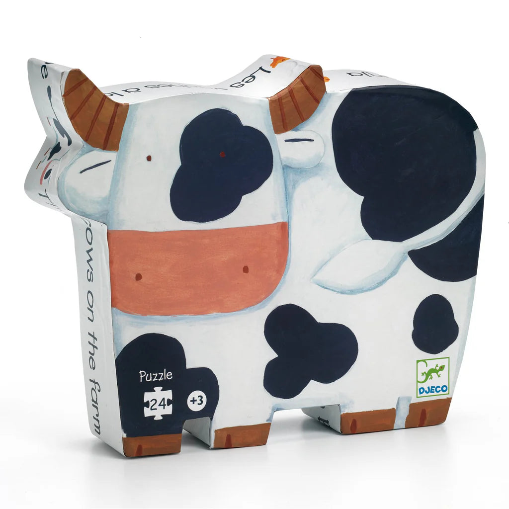 Djeco Silouhette Puzzles The cows on the farm - 24 pcs