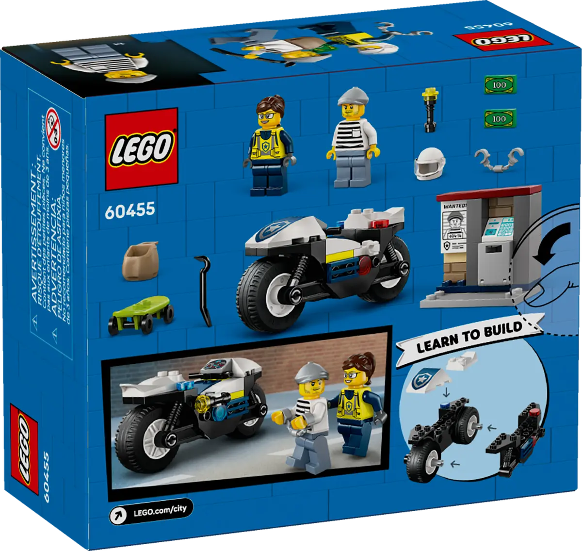 LEGO City Police Motorcycle Chase 60455