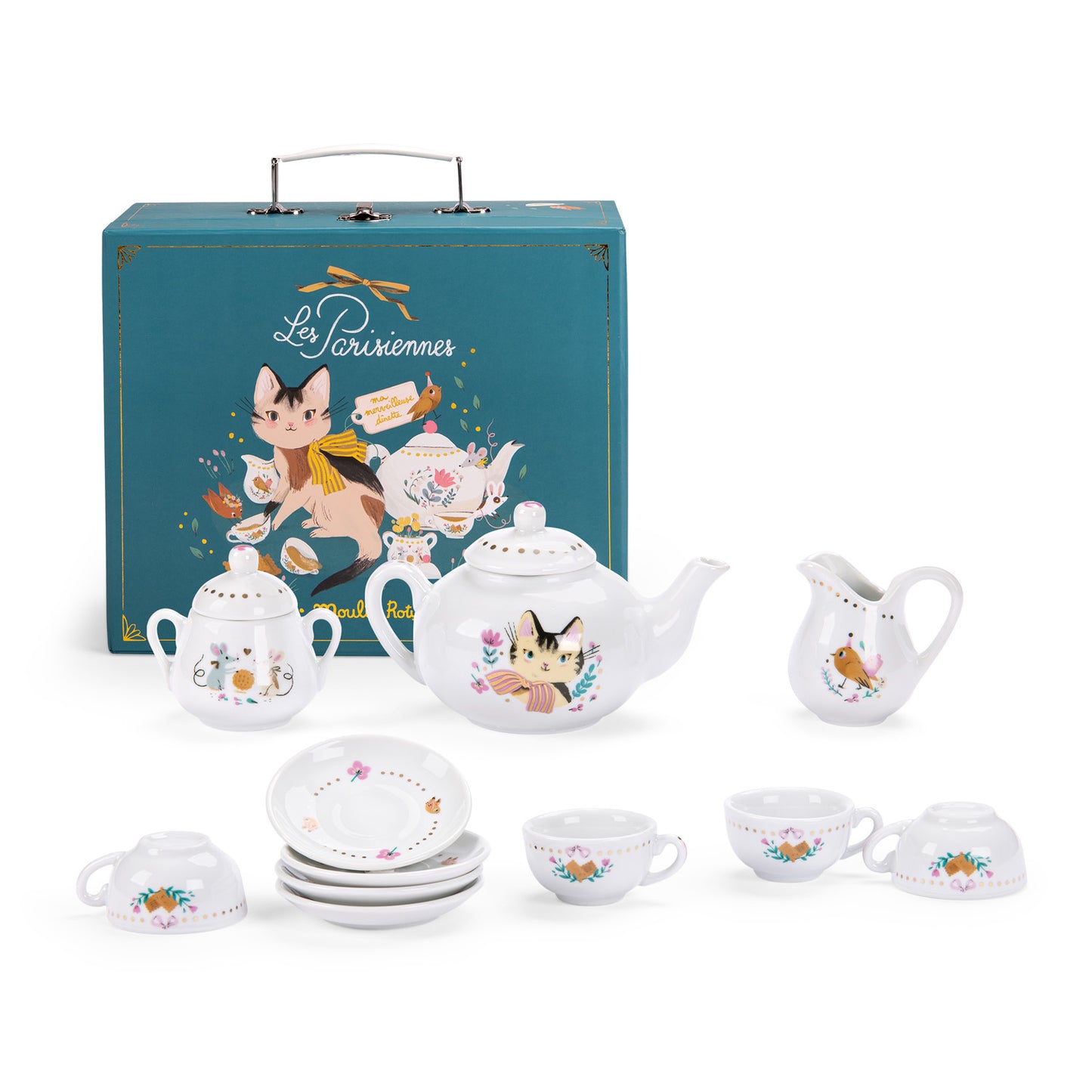 Ceramic tea set Les Parisiennes, Moulin Roty