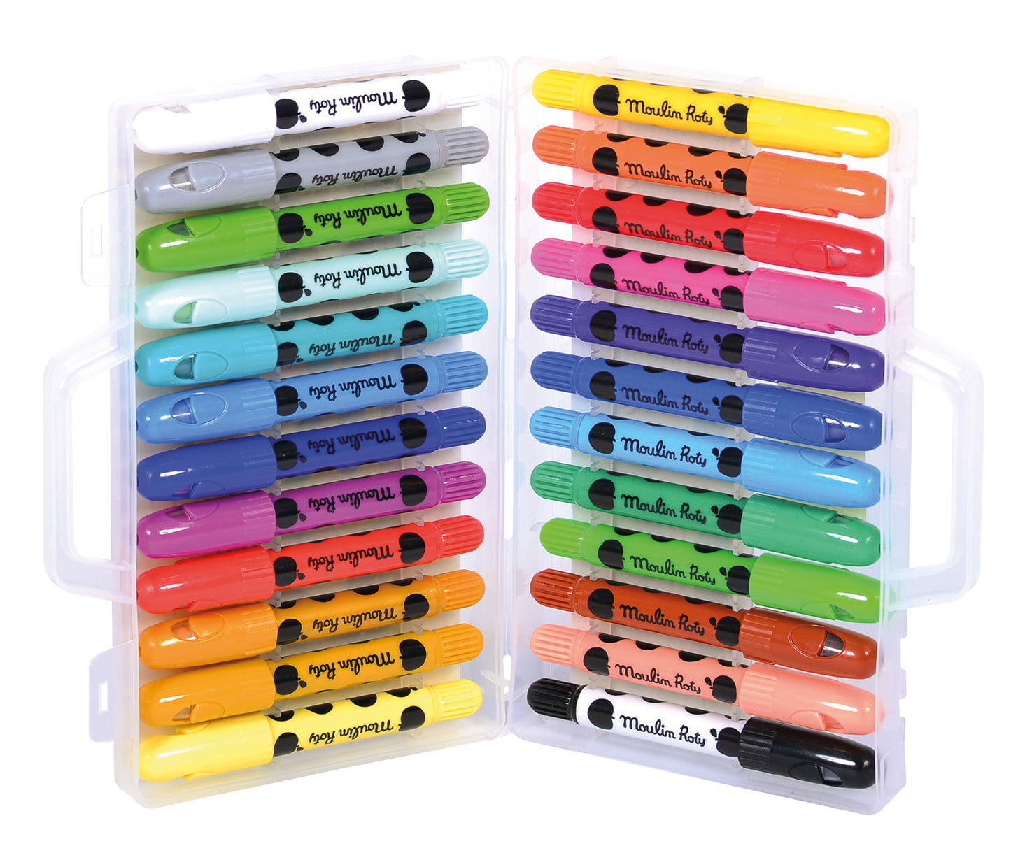 Box of 24 wax crayons Les Popipop, Moulin Roty