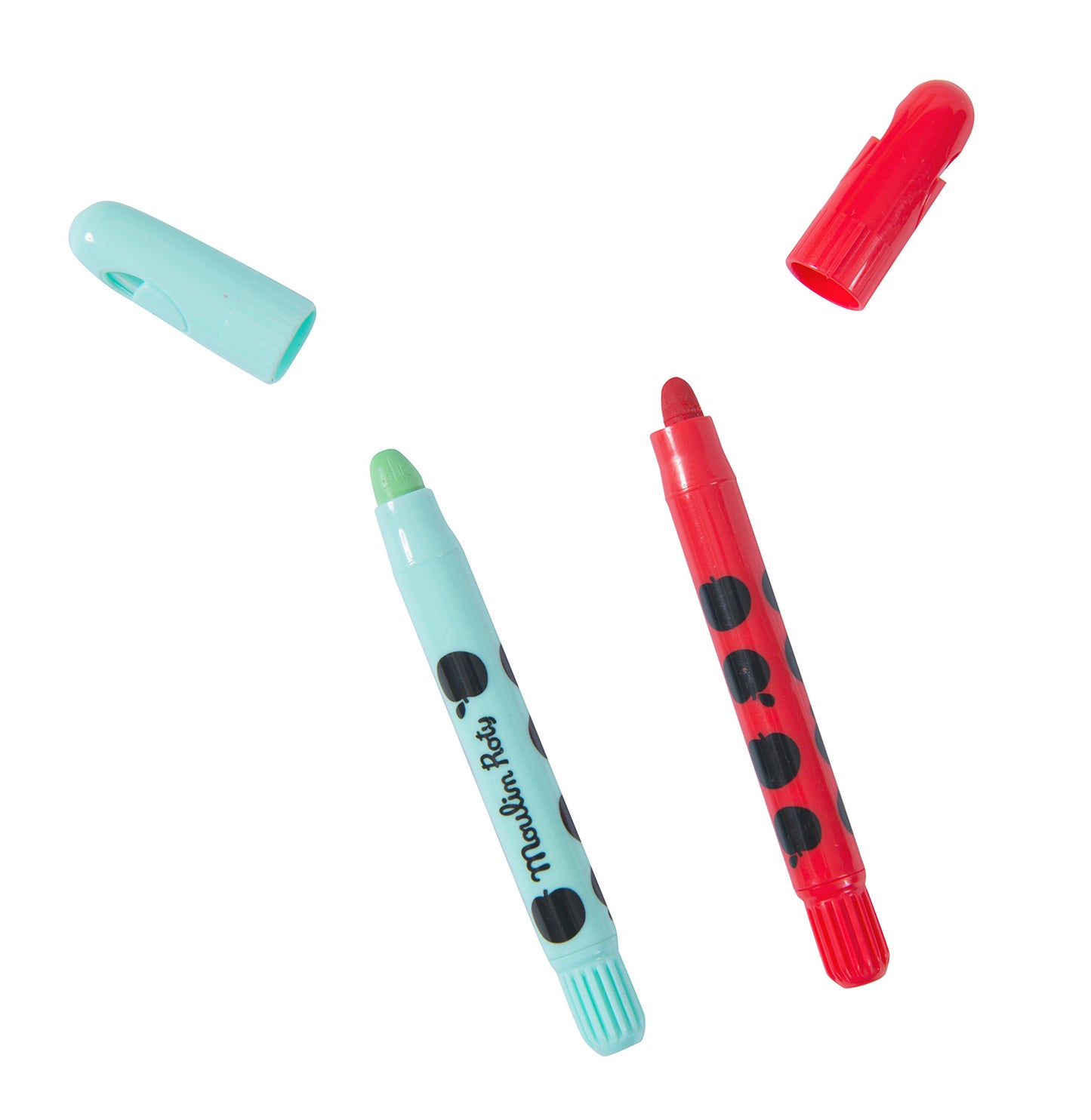 Box of 24 wax crayons Les Popipop, Moulin Roty