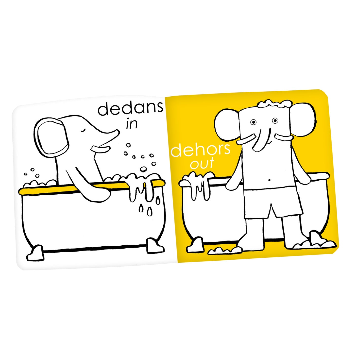 FR-EN 'Opposites' colouring book