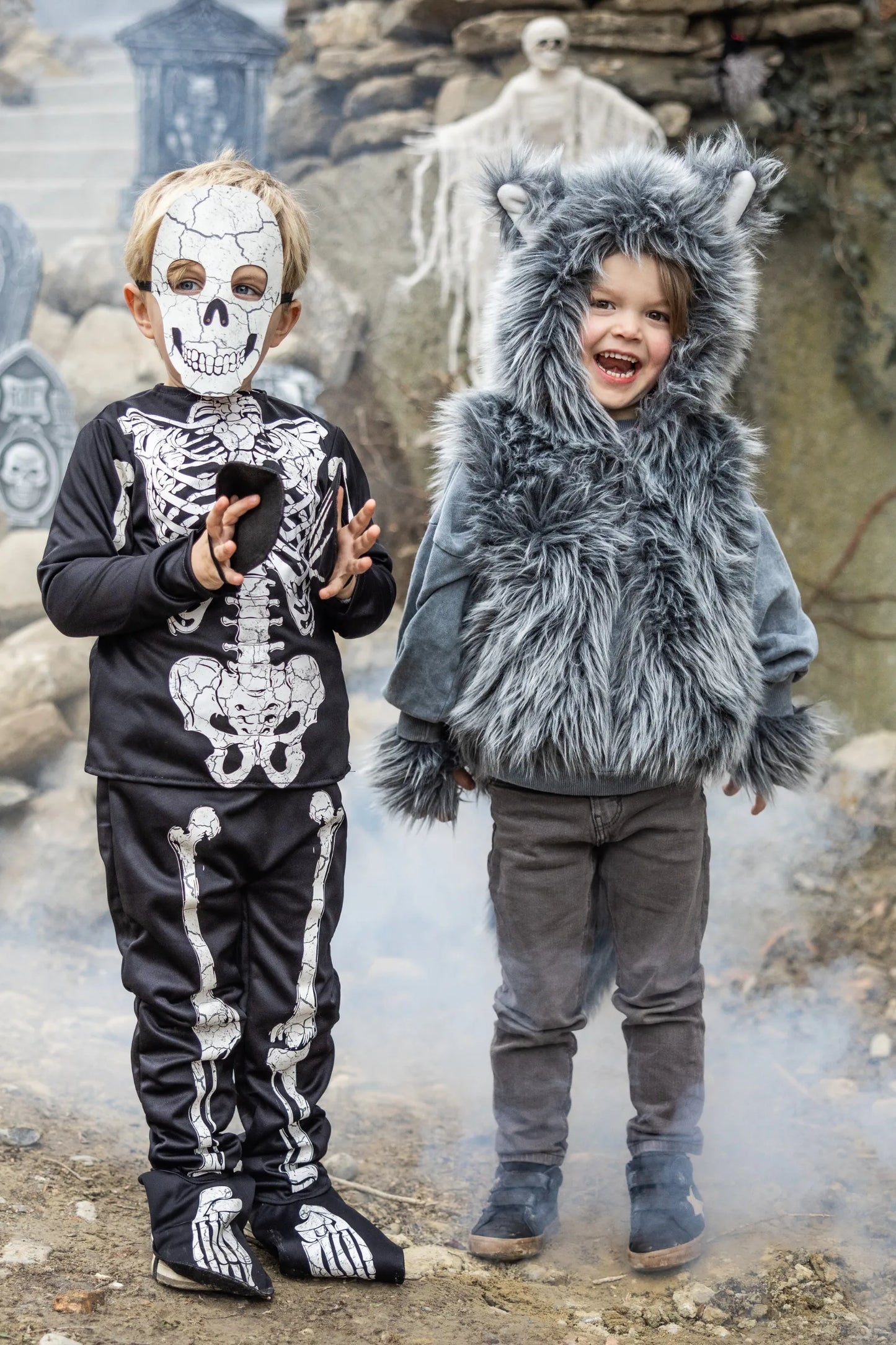 Big Bad Wolf Vest With Gloves Costume For Kids 3-4