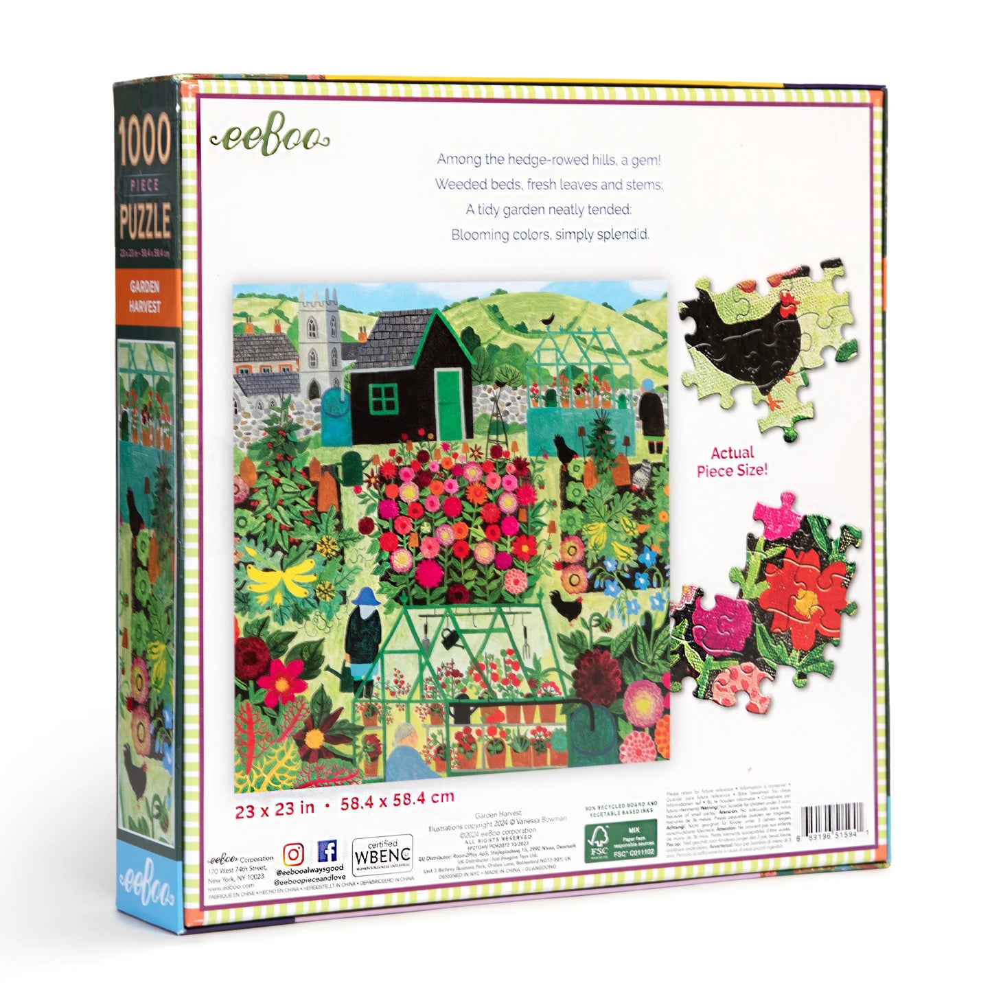 Puzzle Garden Harvest 1000 PCS, eeBoo
