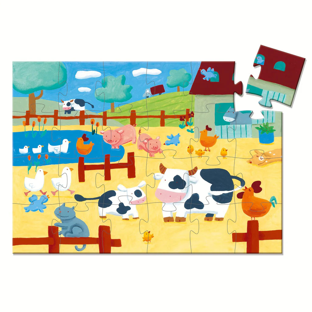 Djeco Silouhette Puzzles The cows on the farm - 24 pcs