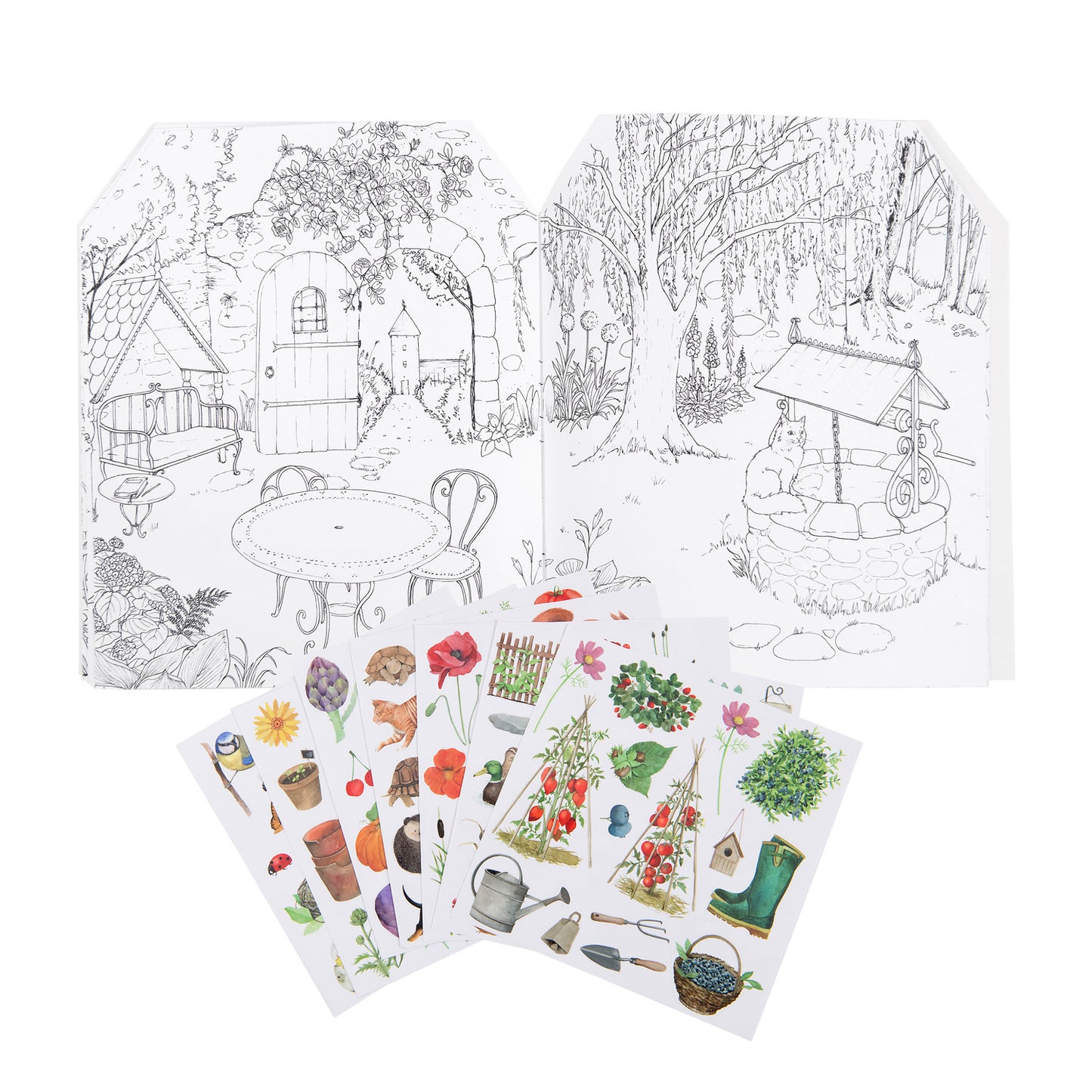 Gardener sticker book Le jardin du moulin, Moulin Roty