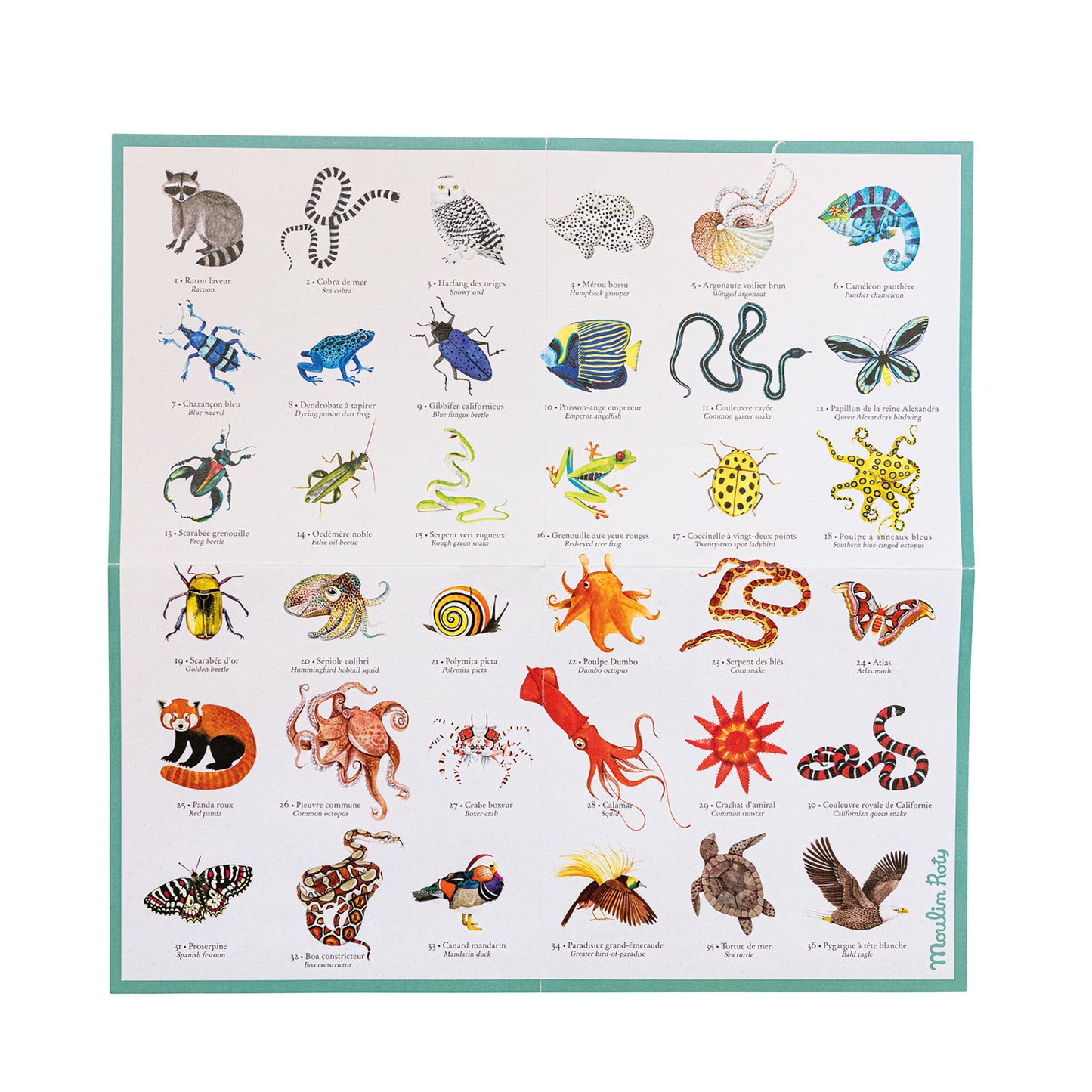 Animal memory game, Moulin Roty