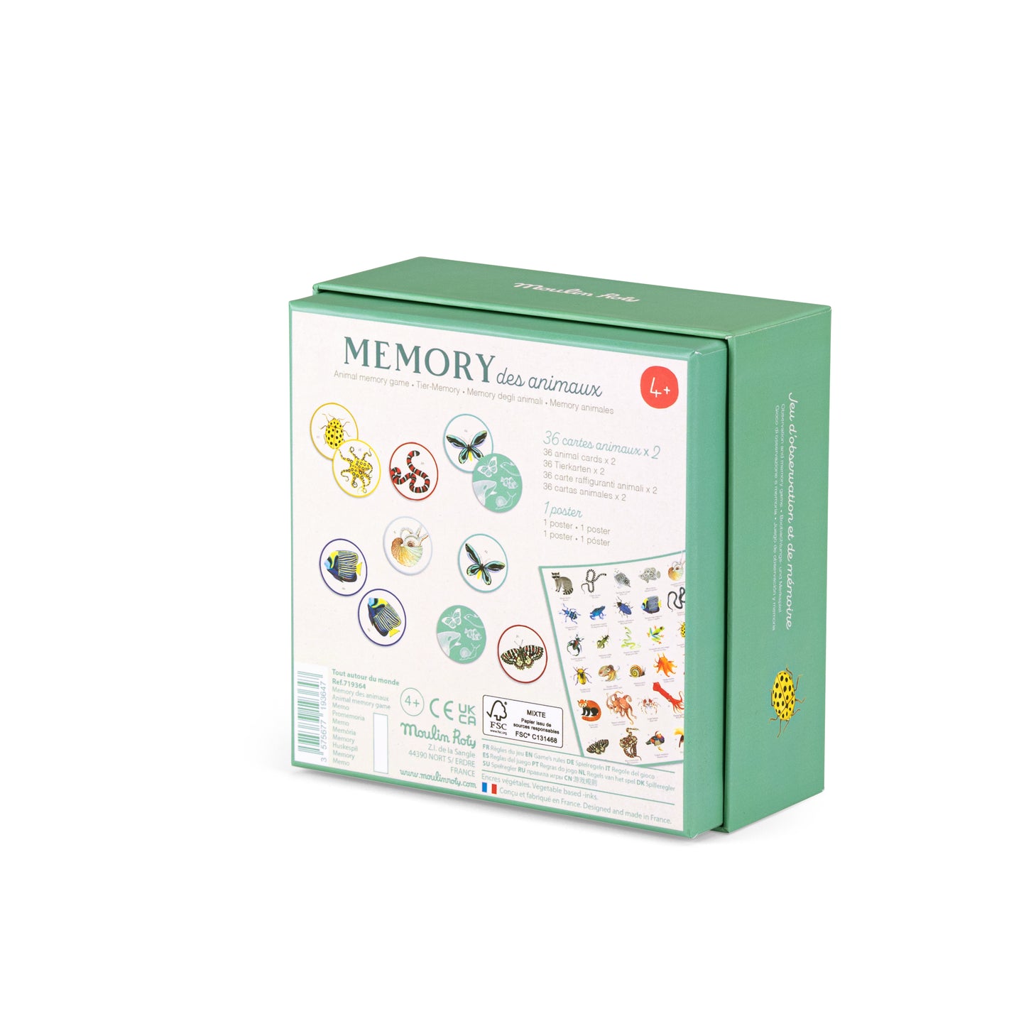 Animal memory game, Moulin Roty