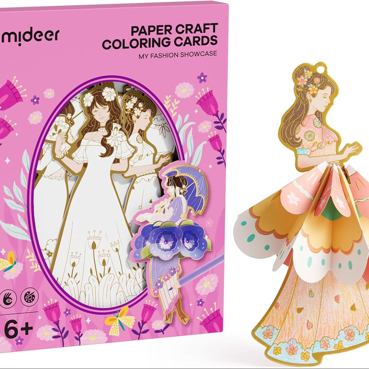 Paper Craft Coloring Cards - My Fashion Showcase, Mideer