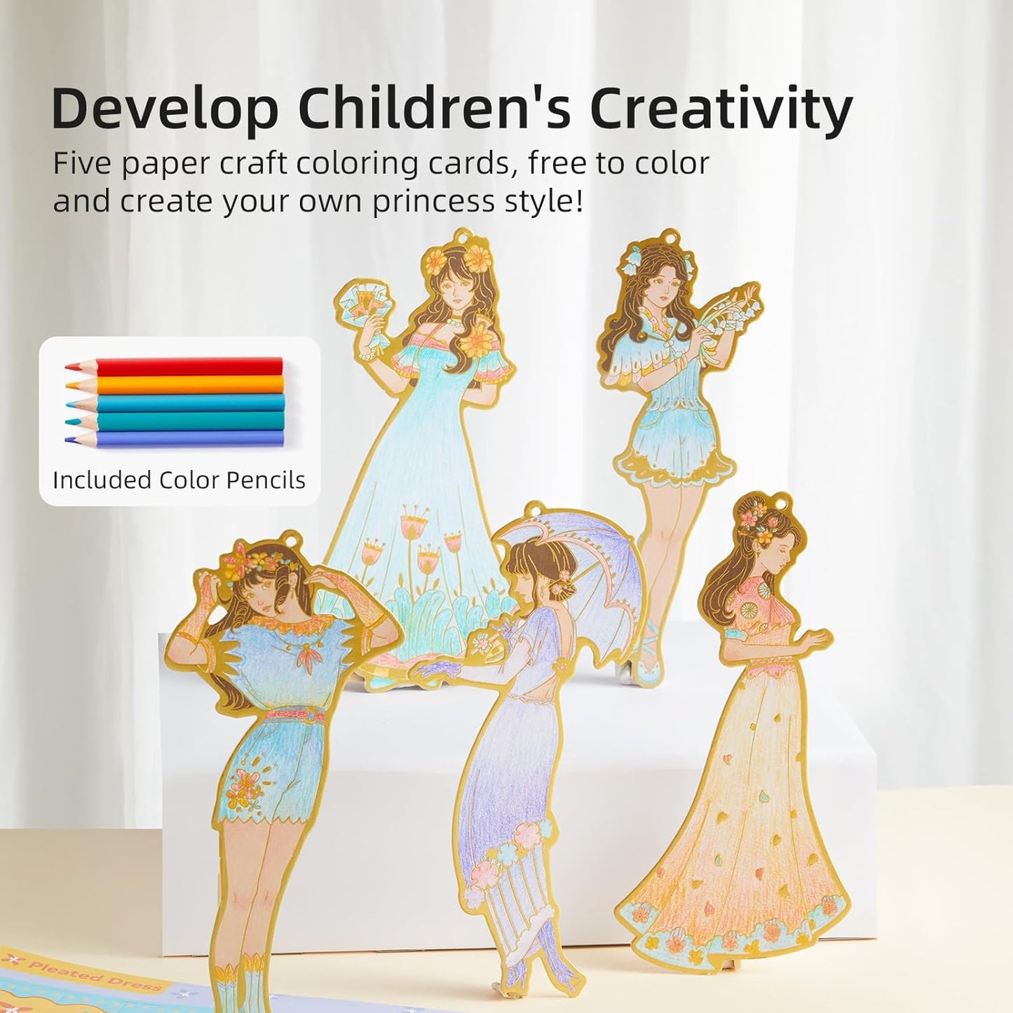 Paper Craft Coloring Cards - My Fashion Showcase, Mideer