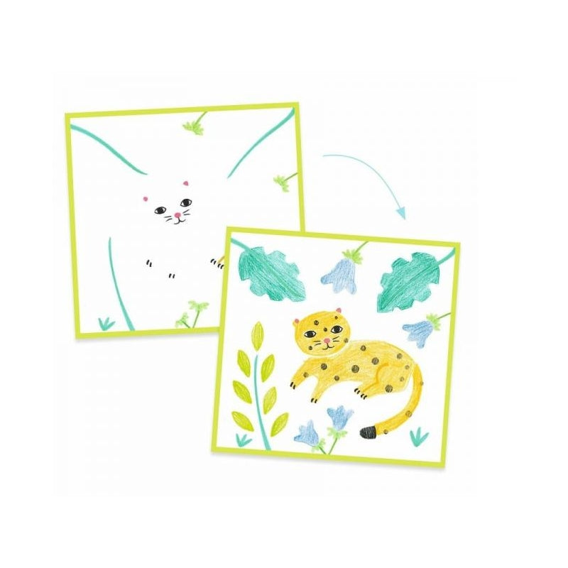 Djeco colouring 3 stencils, 1 image