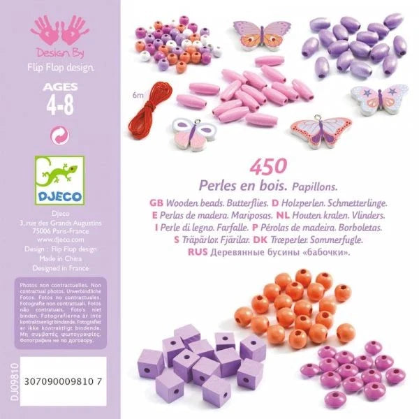 Djeco Butterflies Wooden Beads