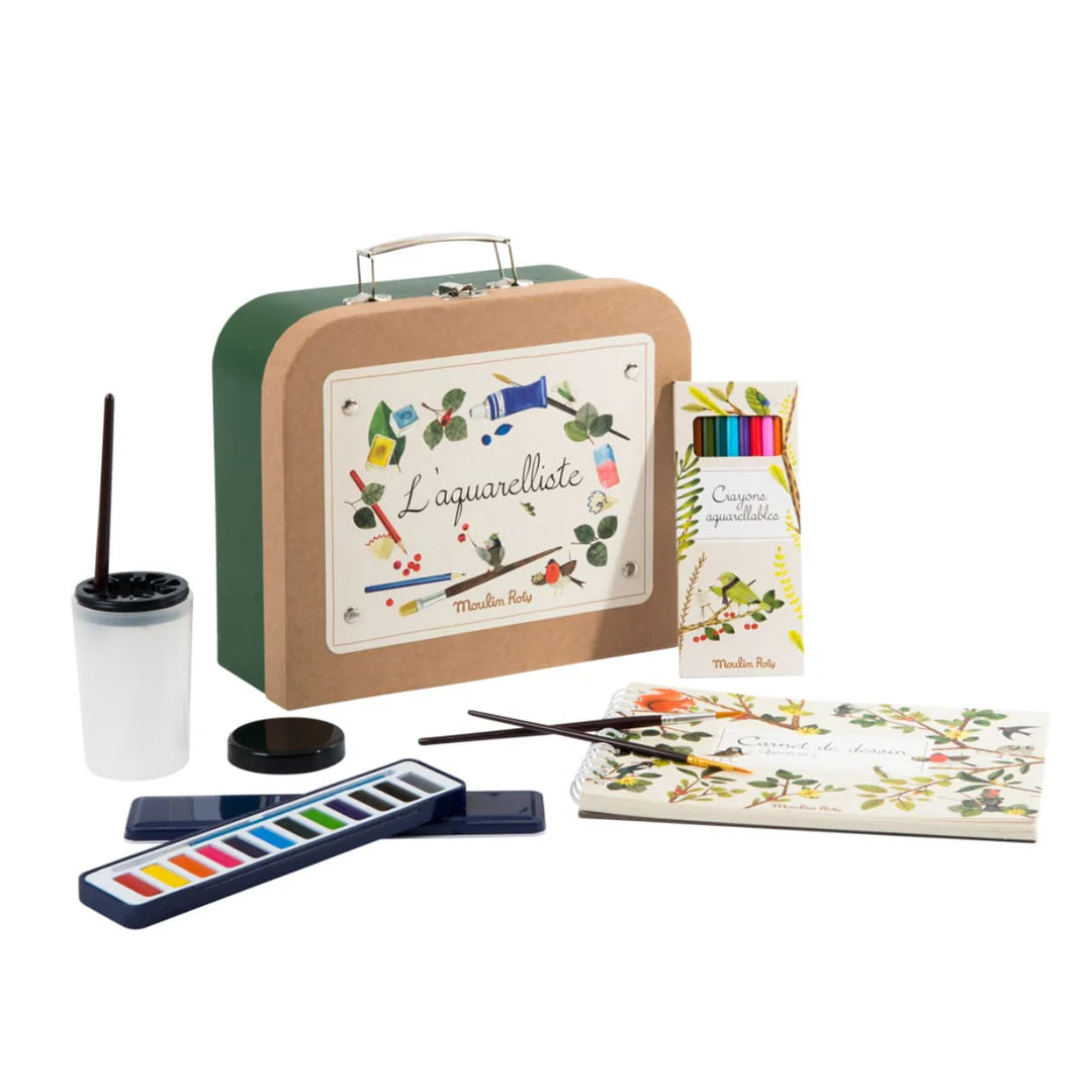 Watercolour artist case Le jardin du moulin, Moulin Roty