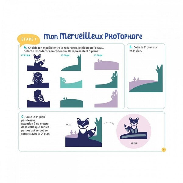 Artistic kit: My candle holder in paper, AUZOU