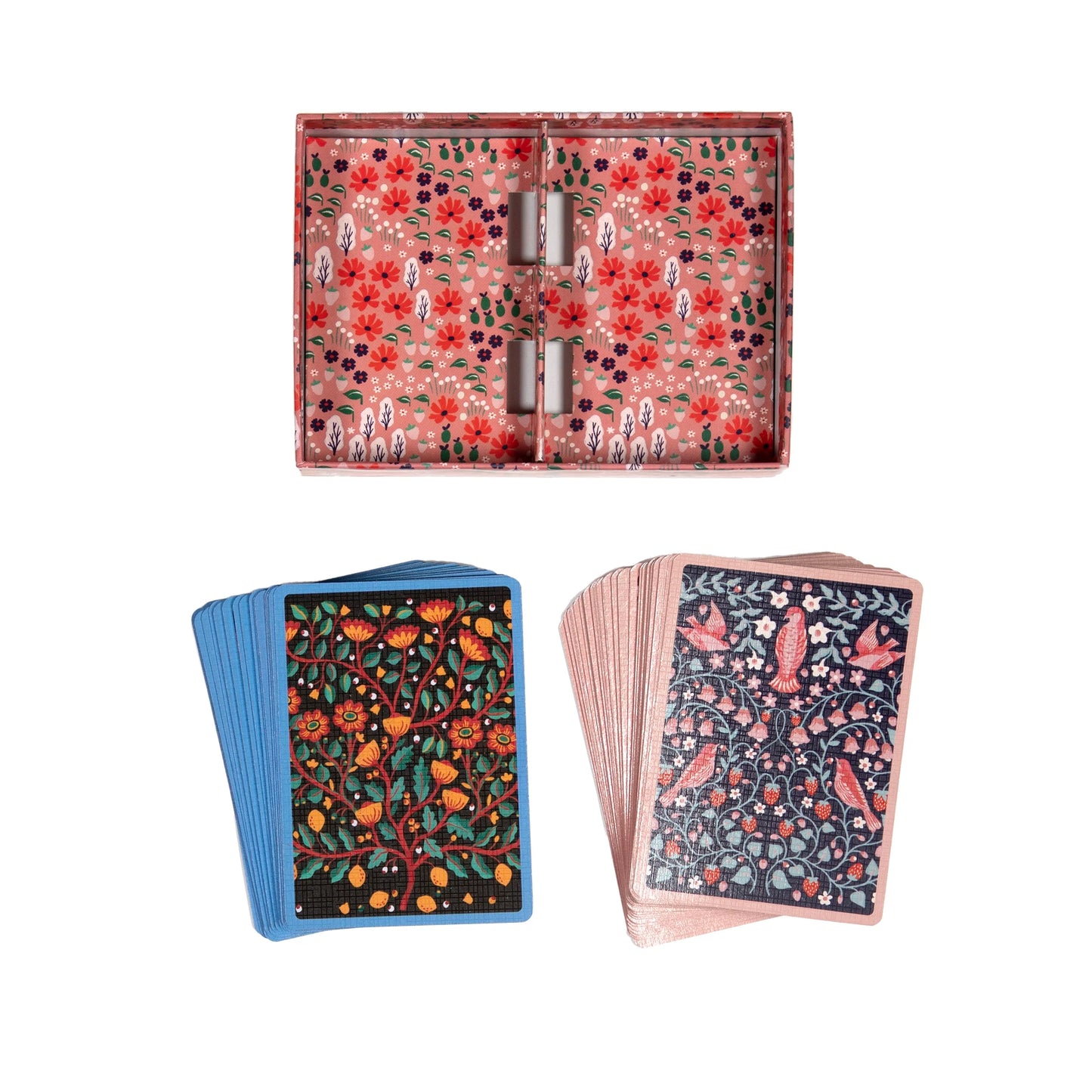 Birds and Flowers Gilded Playing Cards, eeBoo