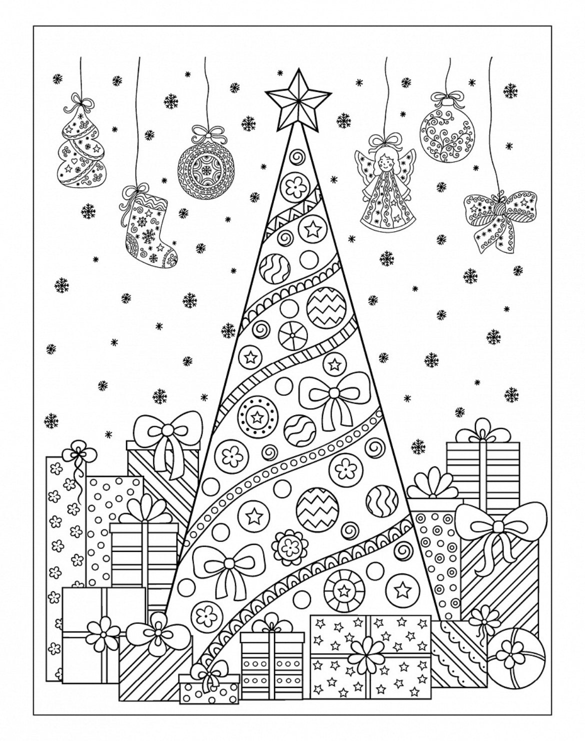 Новогодняя раскраска