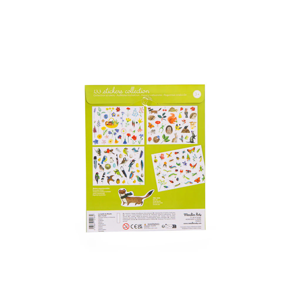 Repositionable stickers (133 pcs) The Botanist, Moulin Roty