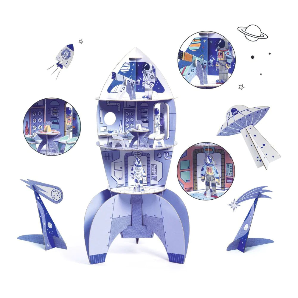 Djeco Art and craft Color. Assemble. Play Space rocket