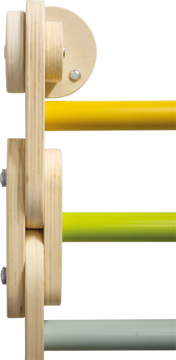 2-in-1 Climbing Triangle Wall Bars "Adventure", Small foot