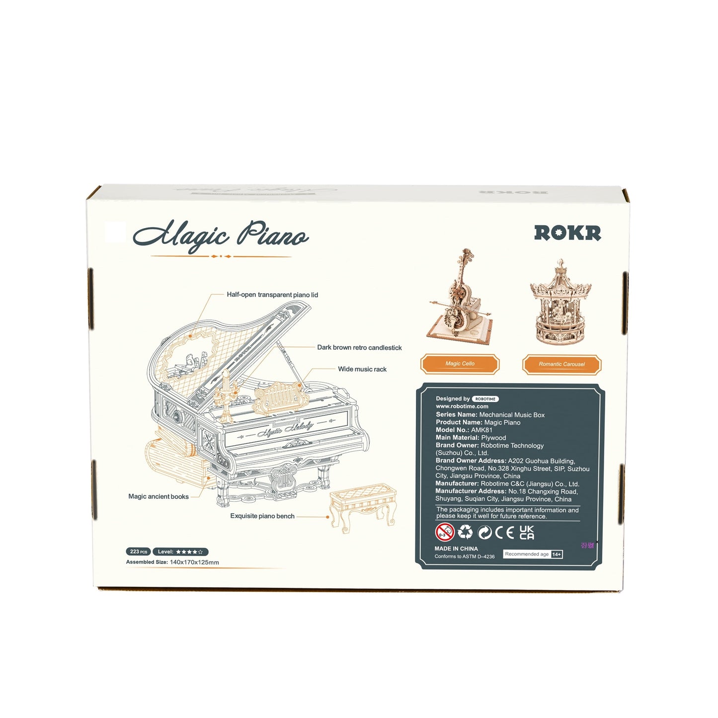 DIY Music Box Magic Piano AMK81, ROKR