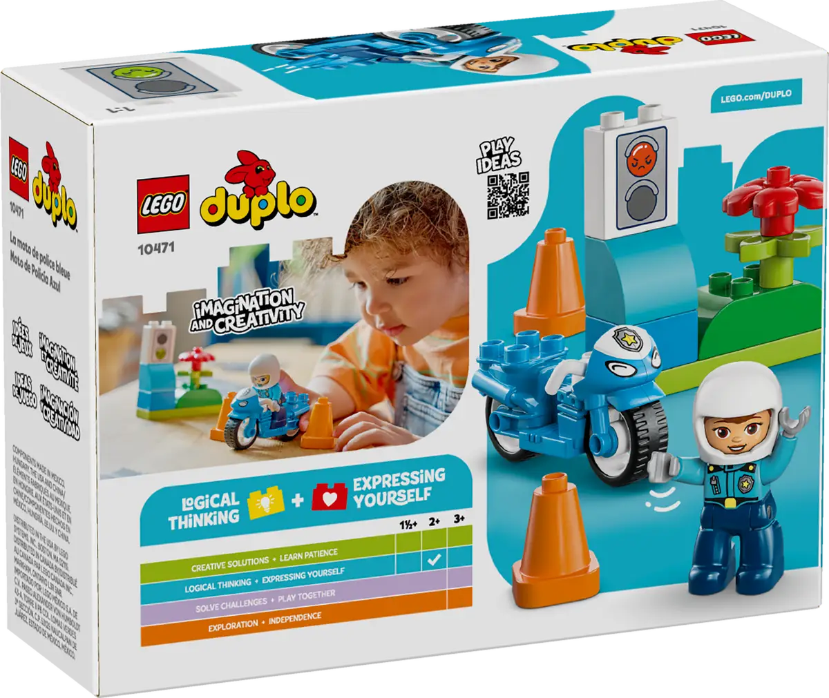 Blue Police Motorcycle 10471, Lego DUPLO