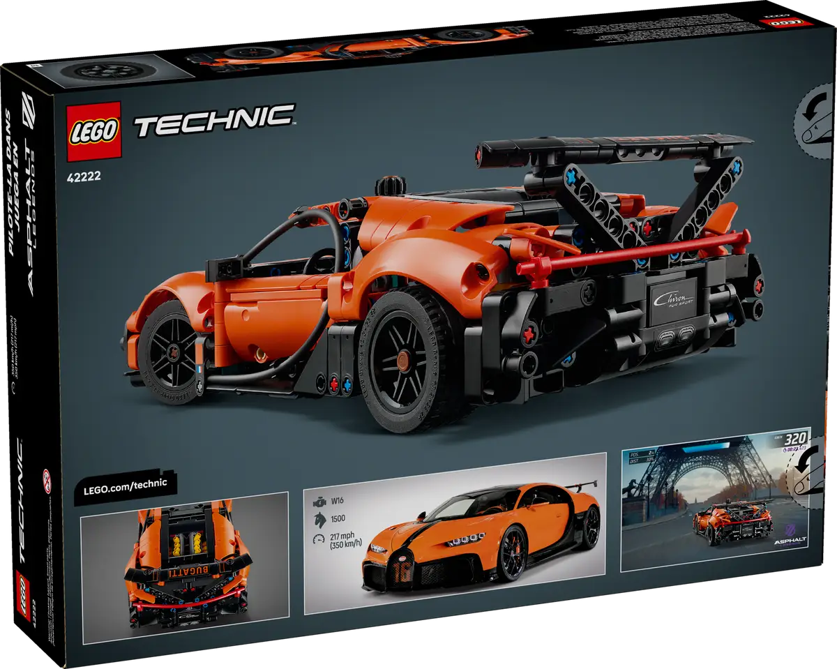 Bugatti Chiron Pur Sport Hypercar 42222, Lego Technic