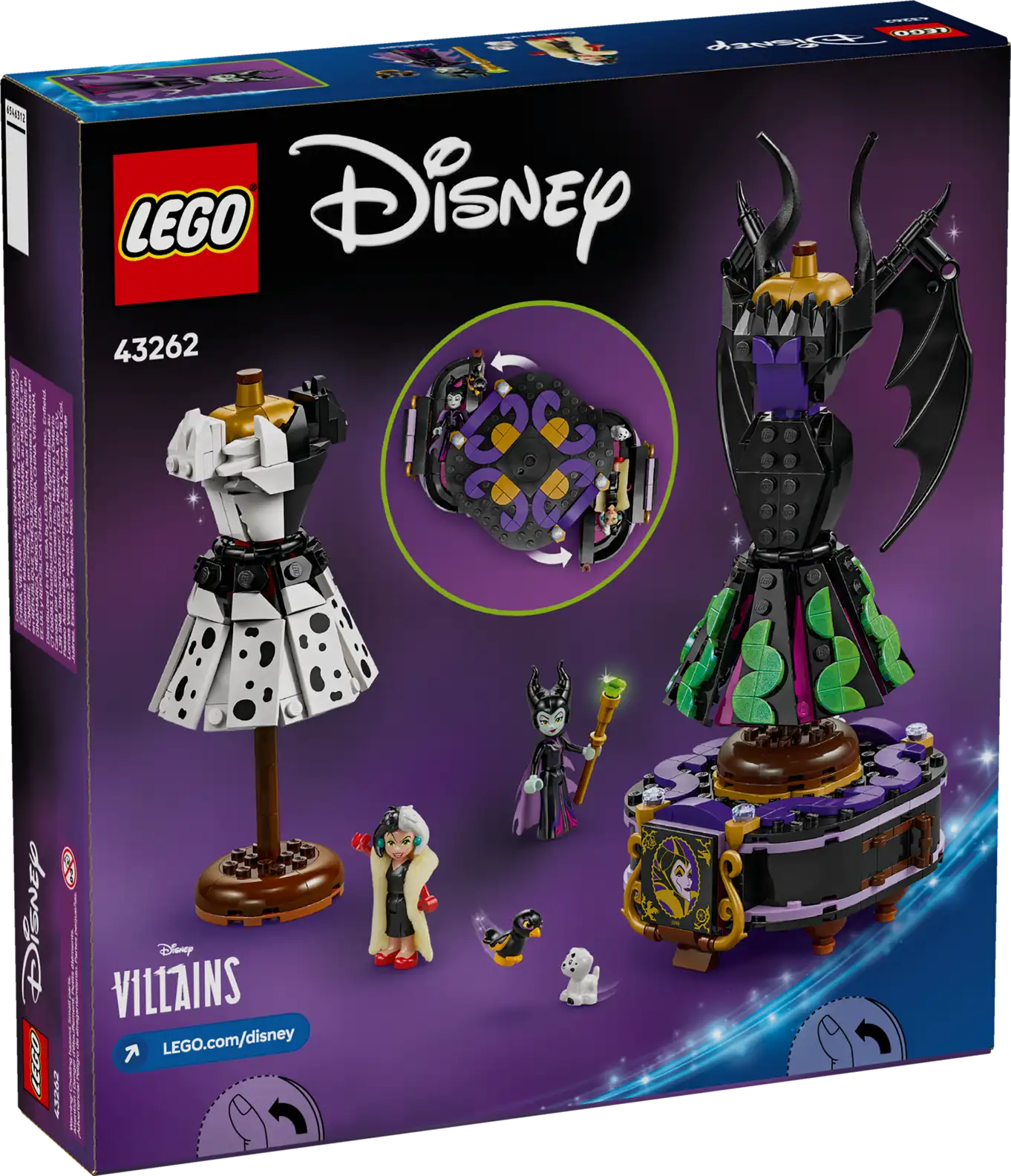 LEGO Disney Maleficent’s and Cruella De Vil’s Dresses 43262