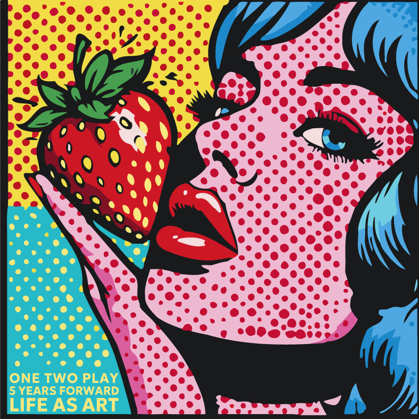 Girl Inspired by Roy Lichtenstein, One Two Play 5 years forward LIFE AS ART
