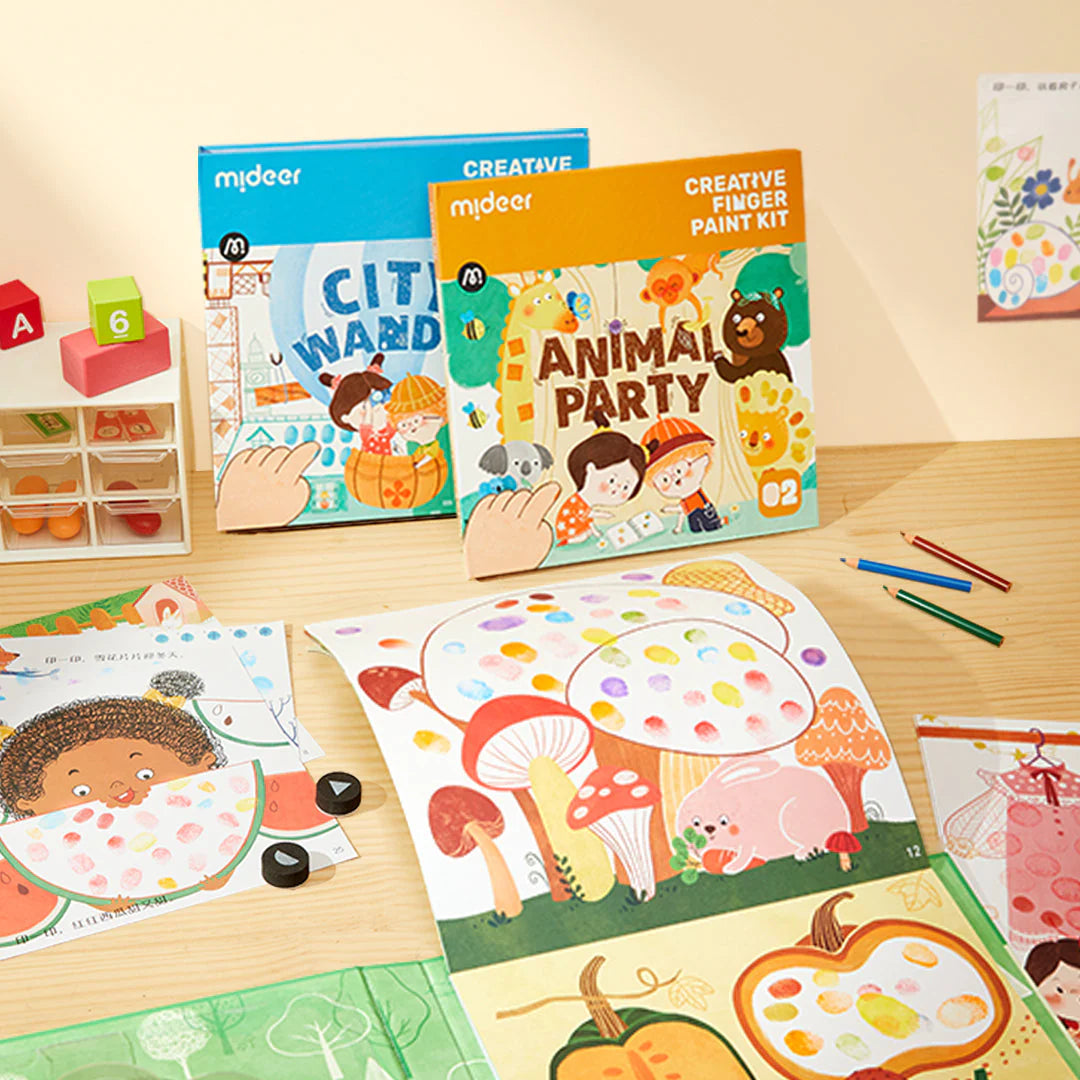 Creative finger paint kit - City Wander, Mideer