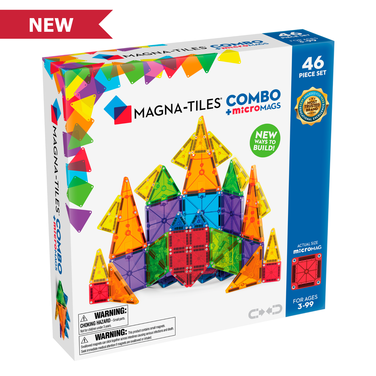 Combo microMAGS & Classic tiles 46-Piece Set Magna-Tiles
