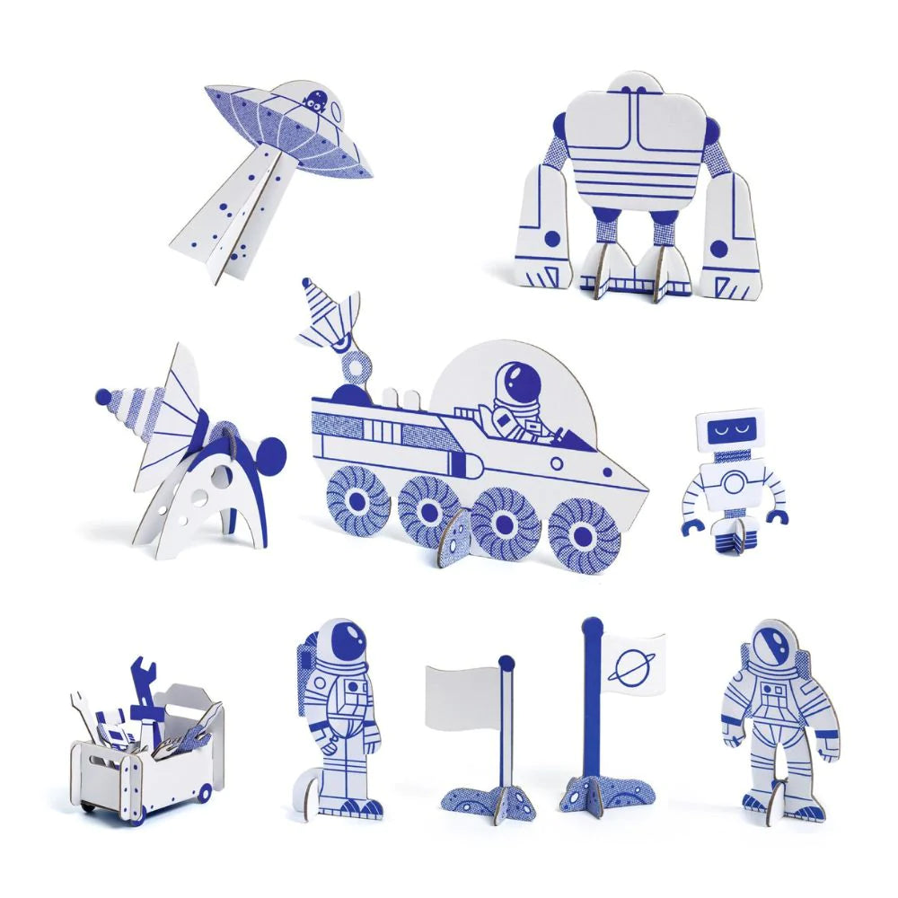 Djeco Art and craft Color. Assemble. Play Space rocket