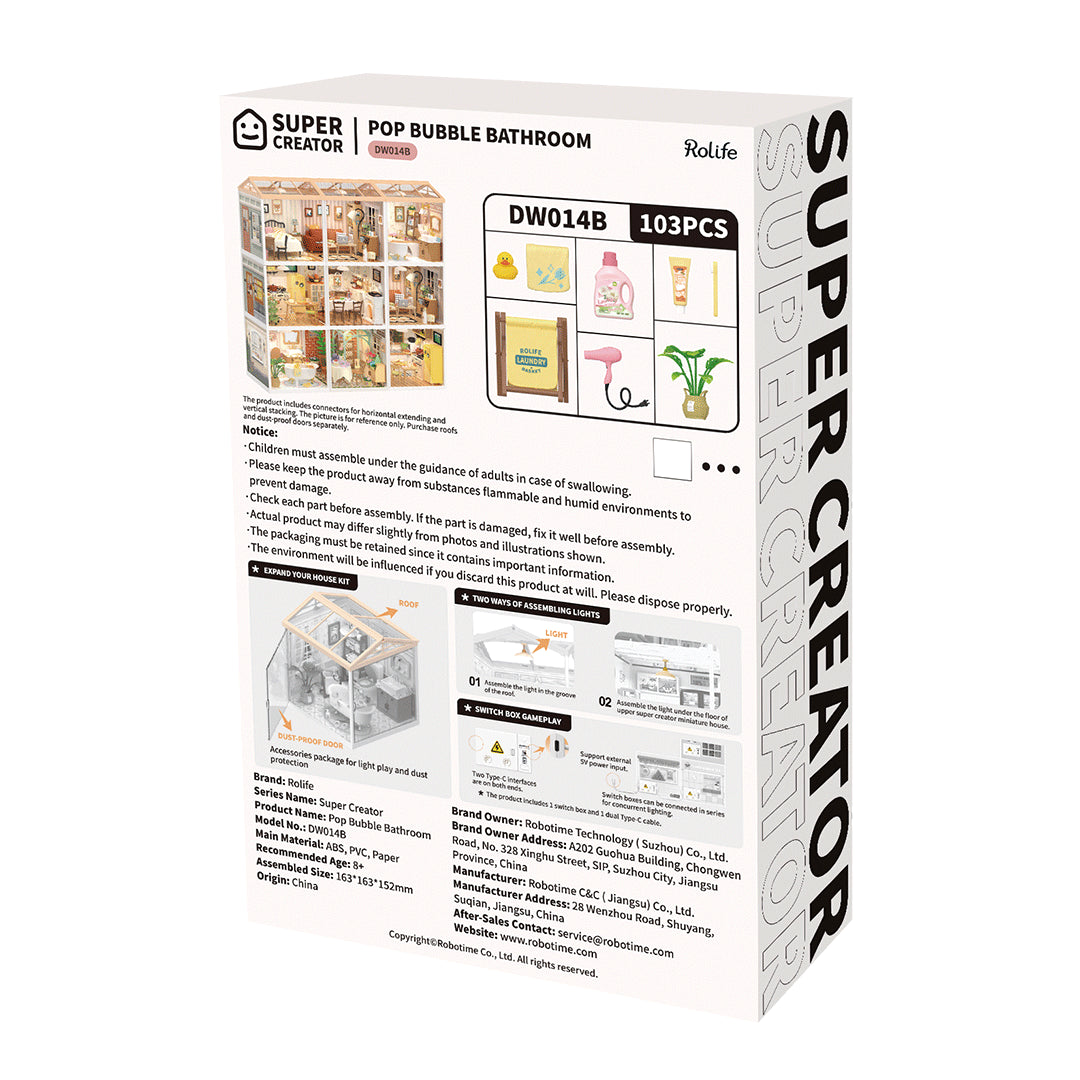 Super Creator Pop Bubble Bathroom DW014B Rolife