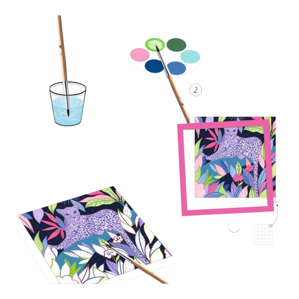 Paint by Number Set 5+: Selva Jungle, Djeco