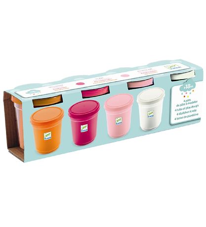 Djeco Modelling 4 tubes of play dogh - sweet