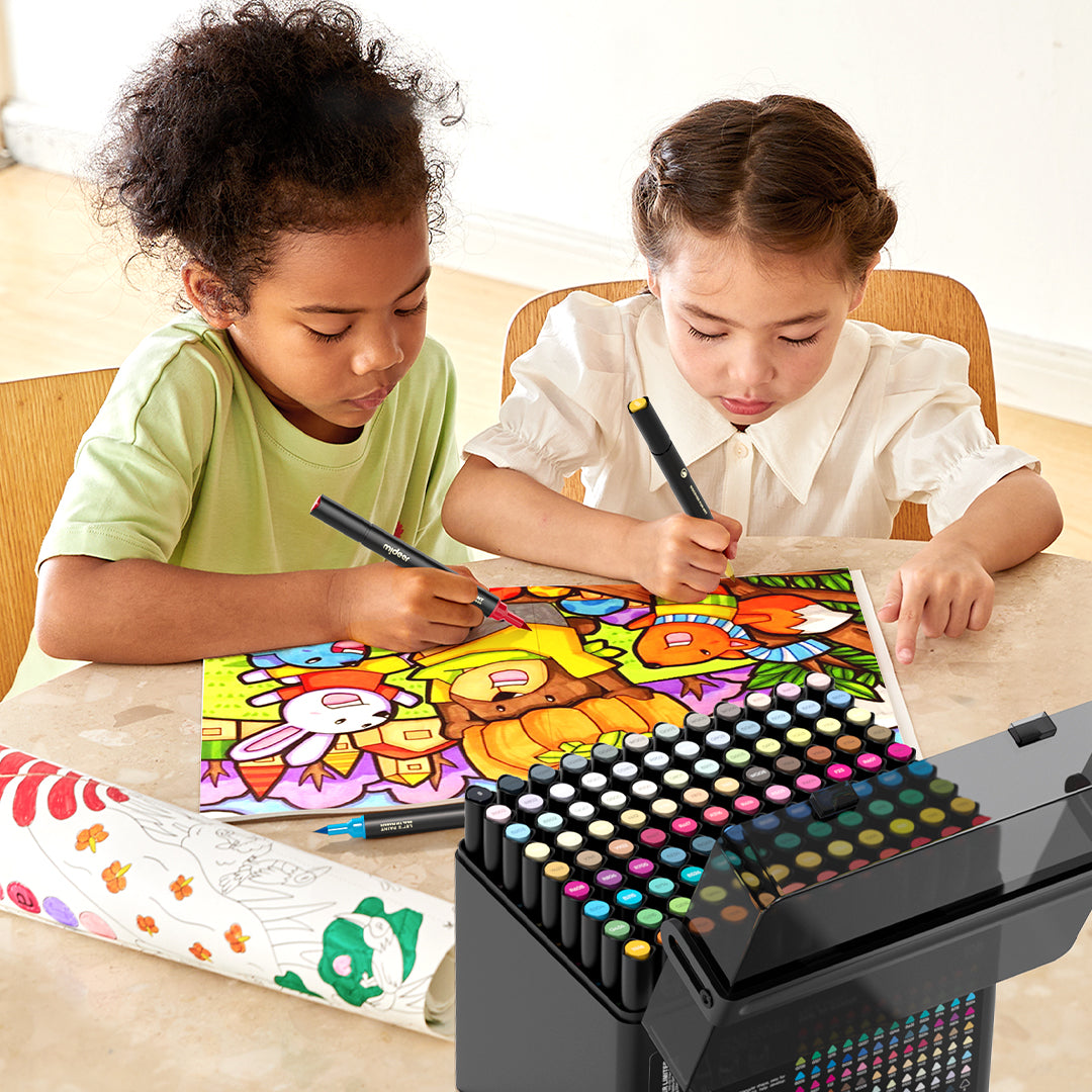 Dual Tip oily Marker 80 Colors with bag