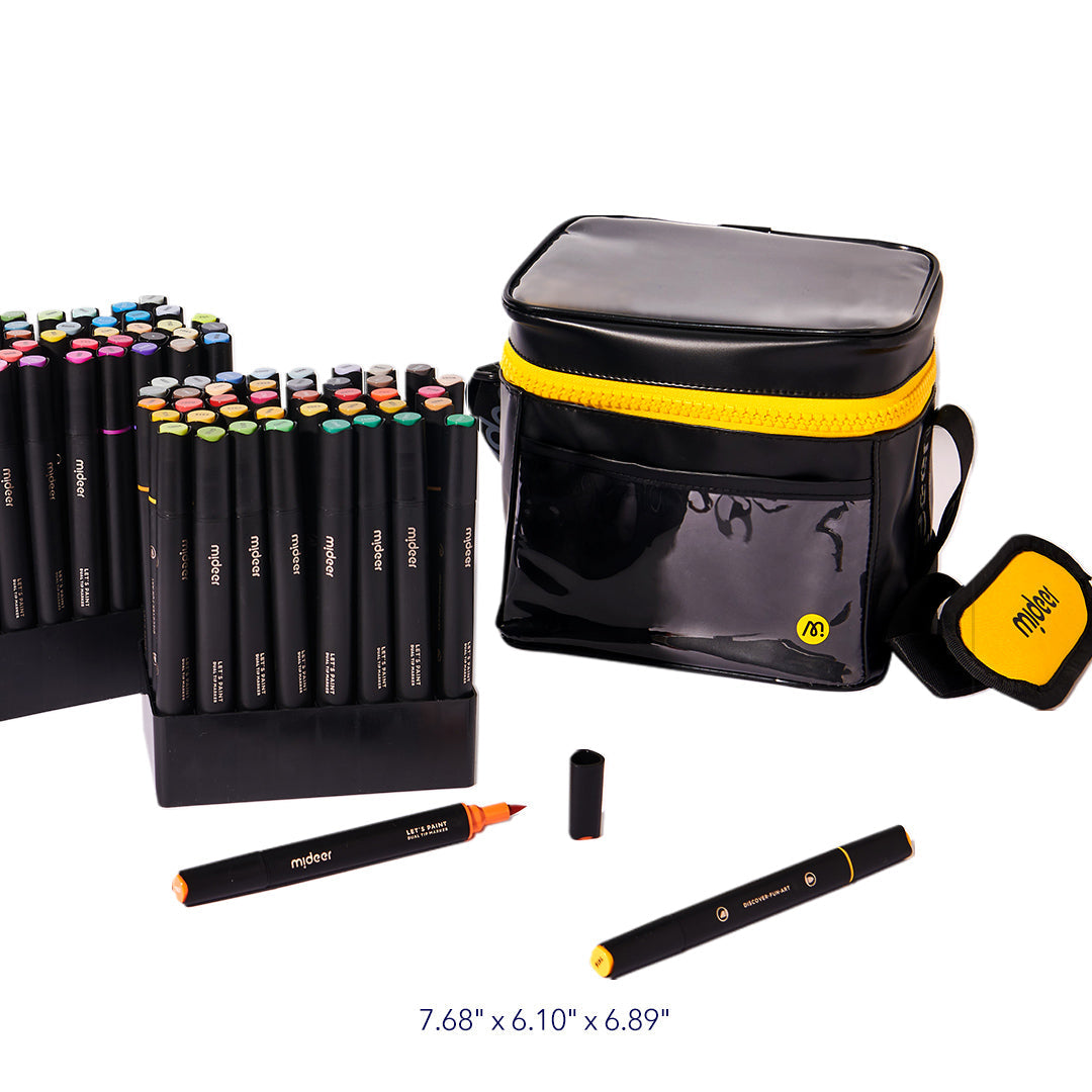 Dual Tip oily Marker 80 Colors with bag