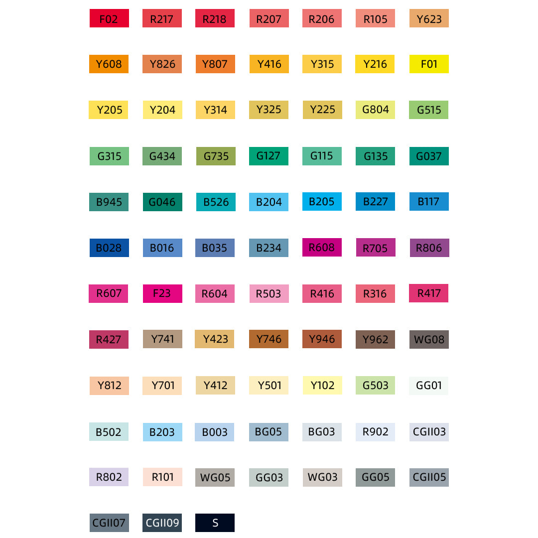 Dual Tip oily Marker 80 Colors with bag
