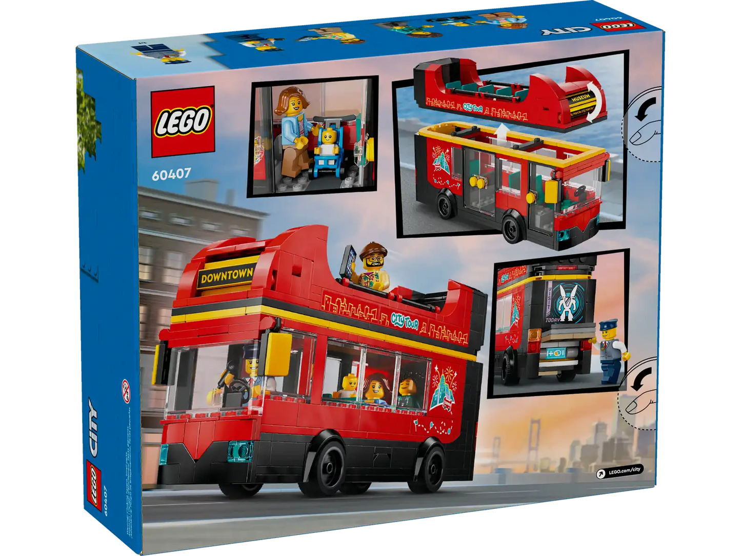 LEGO® City Red Double-Decker Sightseeing Bus toy 60407