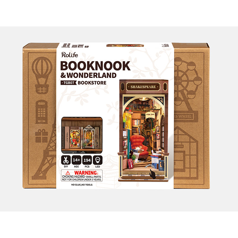 Bookstore, Rolife DIY Book Nook, TGB07