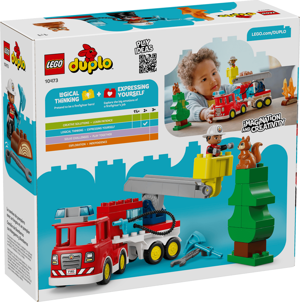 Fire Truck with Hose and Firefighter 10473, Lego DUPLO