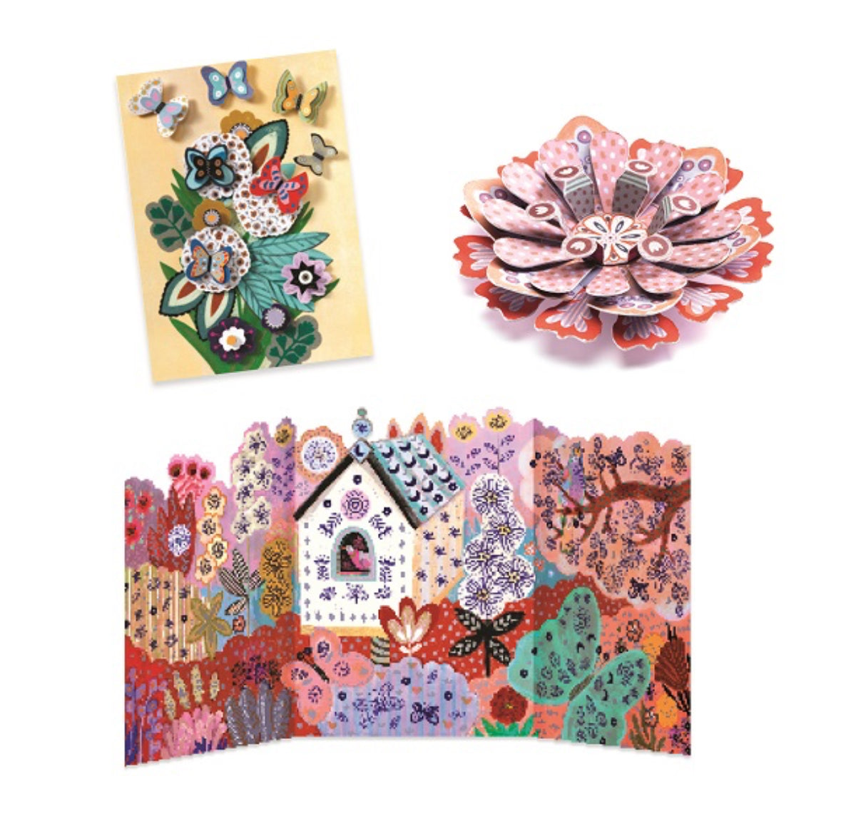 Djeco The flower garden, 6 in 1 Creative activities