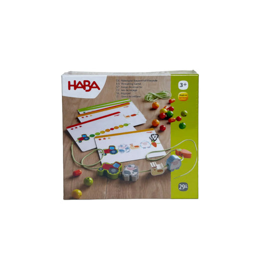 Farm Friends, Wooden Threading Game, For Kids 3+, 21 Piece Lacing Set