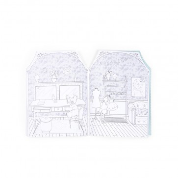 Colouring book + 170 stickers La Petite Ecole de Danse, Moulin Roty