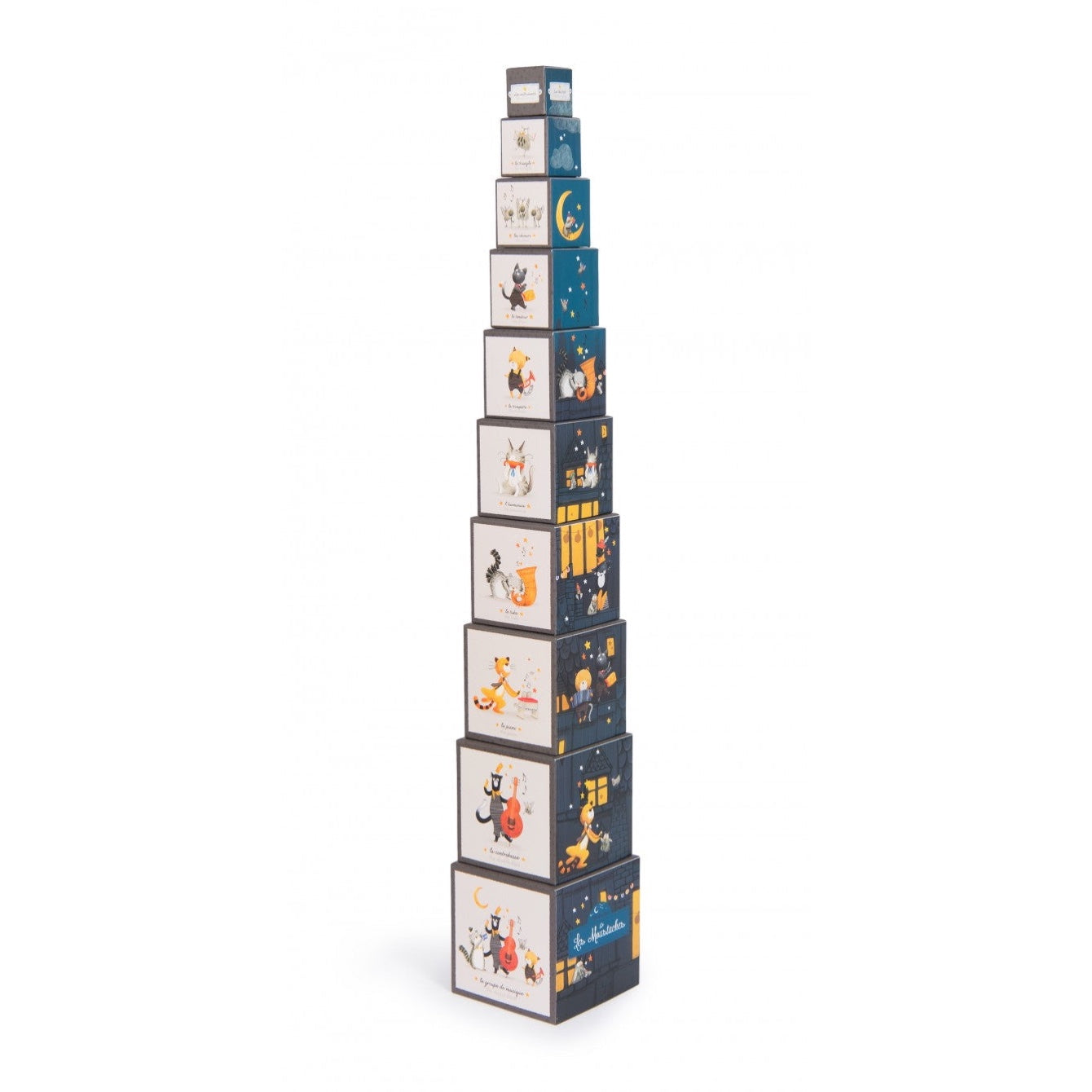 Stack-up cubes Les Moustaches, Moulin Roty