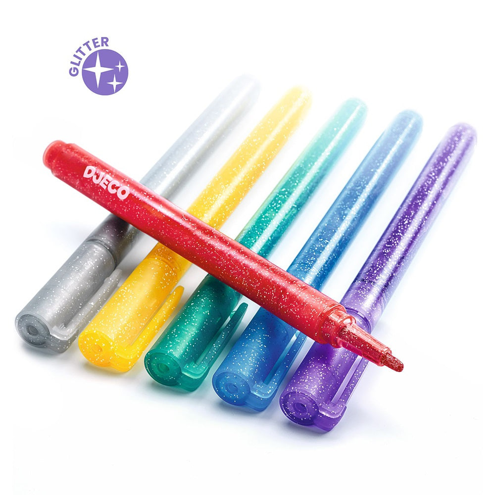Djeco The colours 6 glitter markers