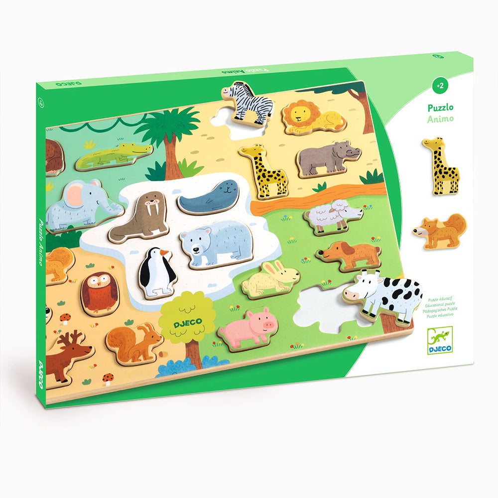Djeco wooden puzzle Animo FSC 100% – One Two Play