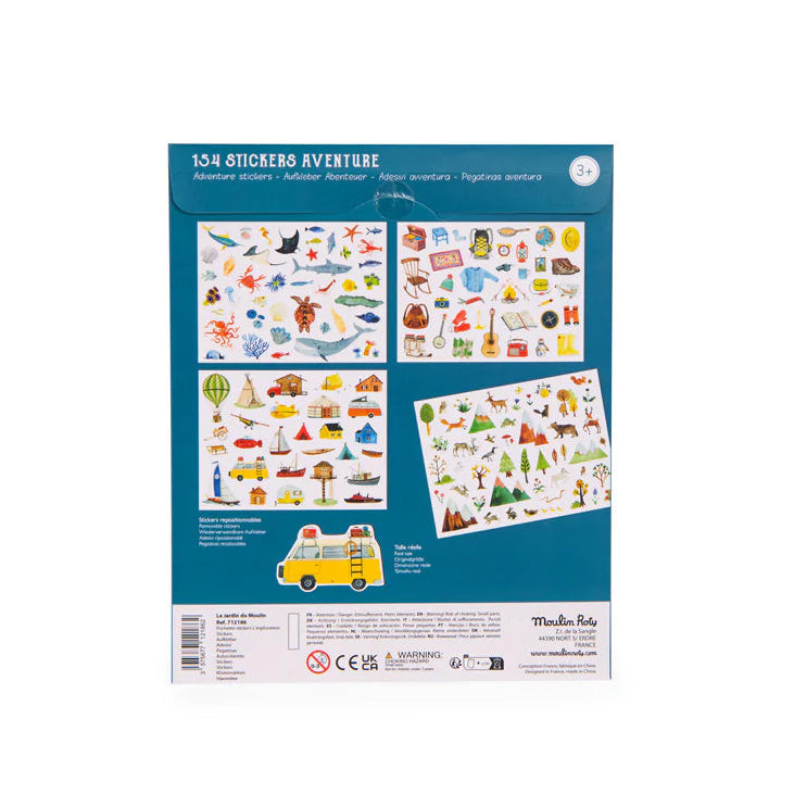 Repositionable stickers, Adventure (154 pcs)