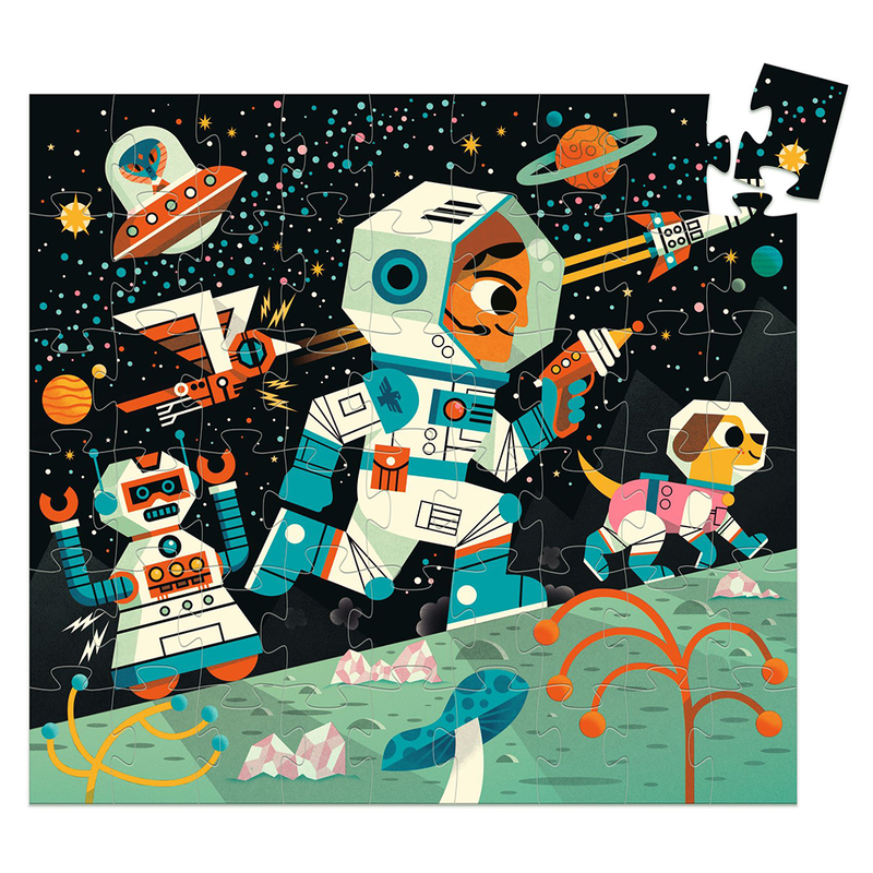 Djeco Silhouette puzzles Space station 54pcs