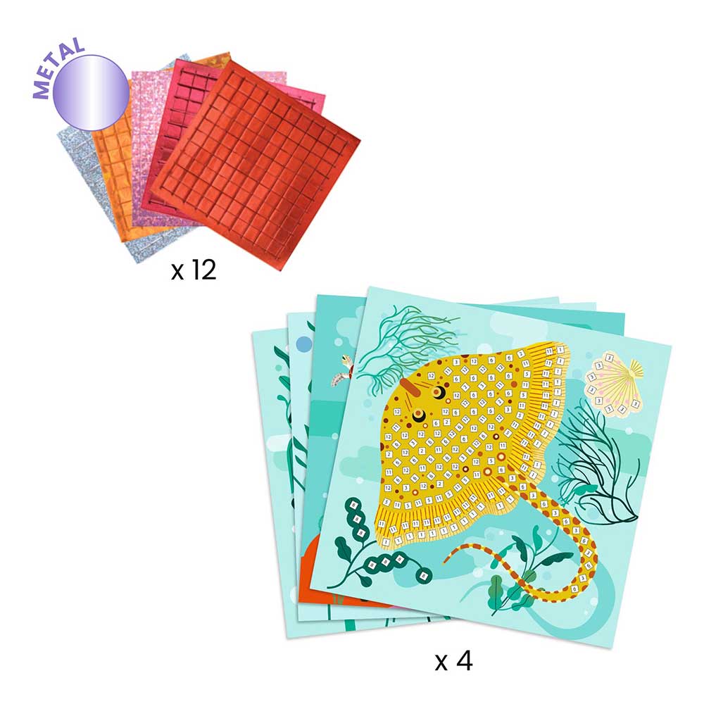 Djeco Collages Caribbean stickers mosaic