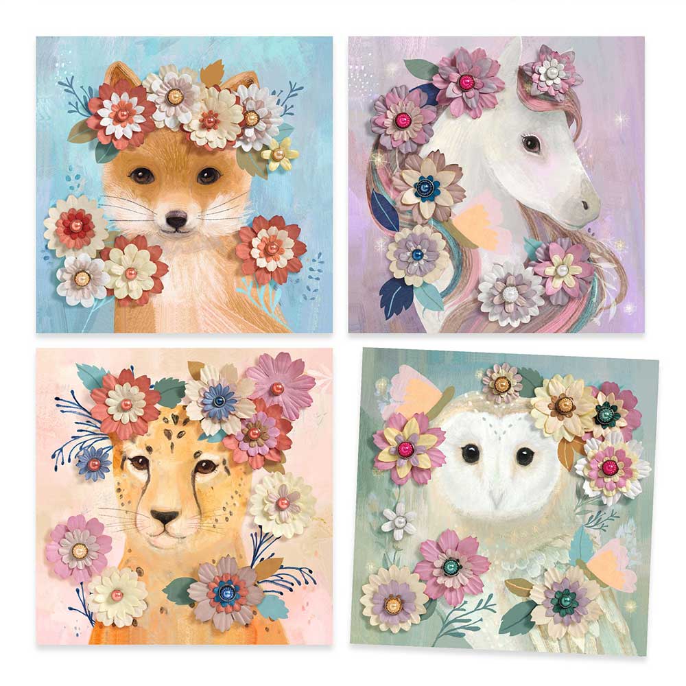 Djeco 3D Pictures Floral Wreaths